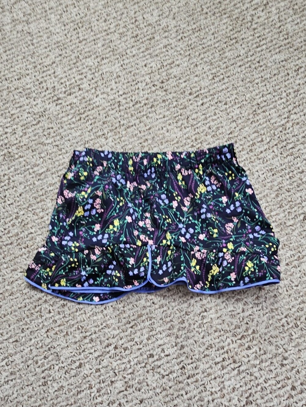 Victoria's Secret Satin Floral Ruffle Shorts